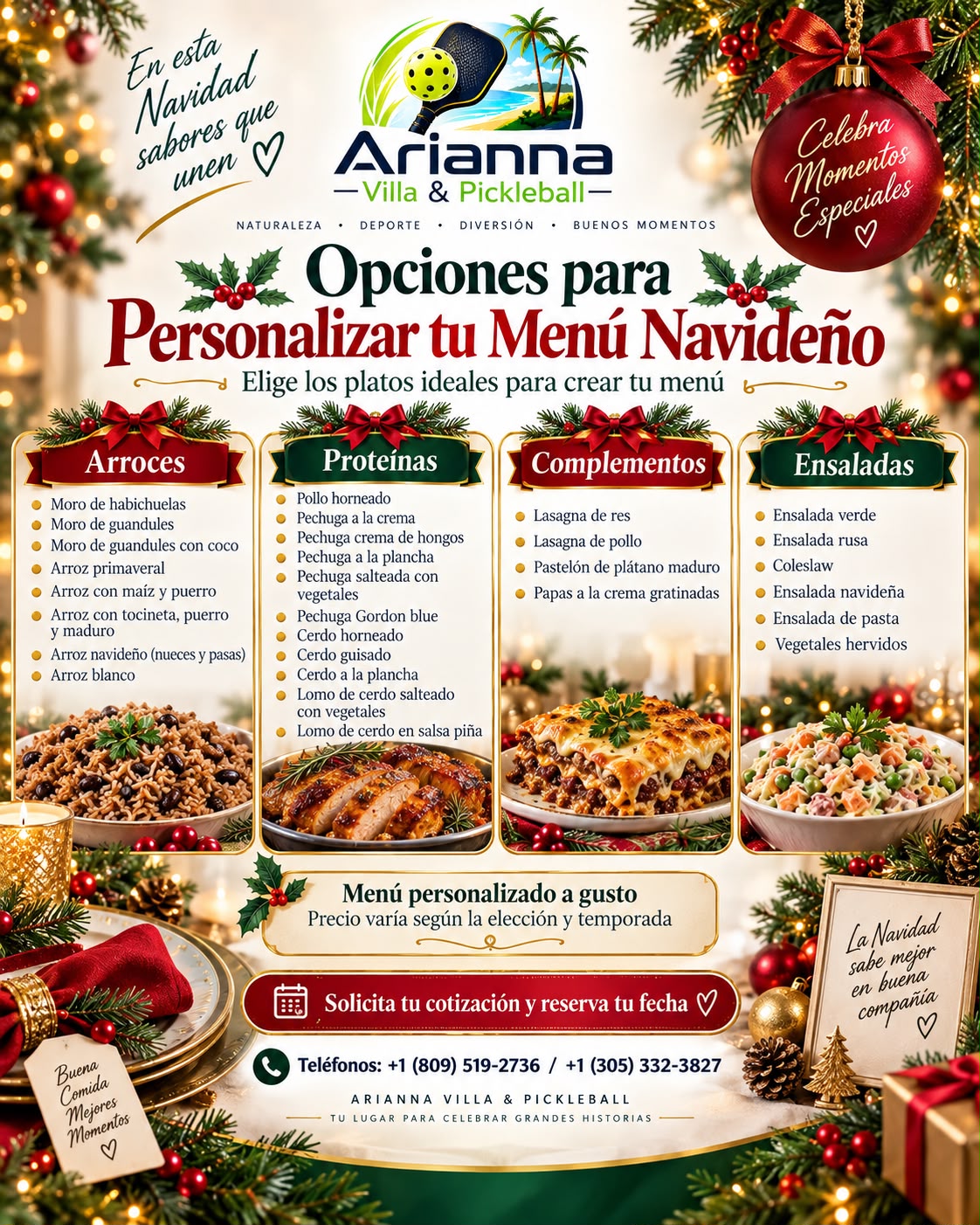 Menú personalizado